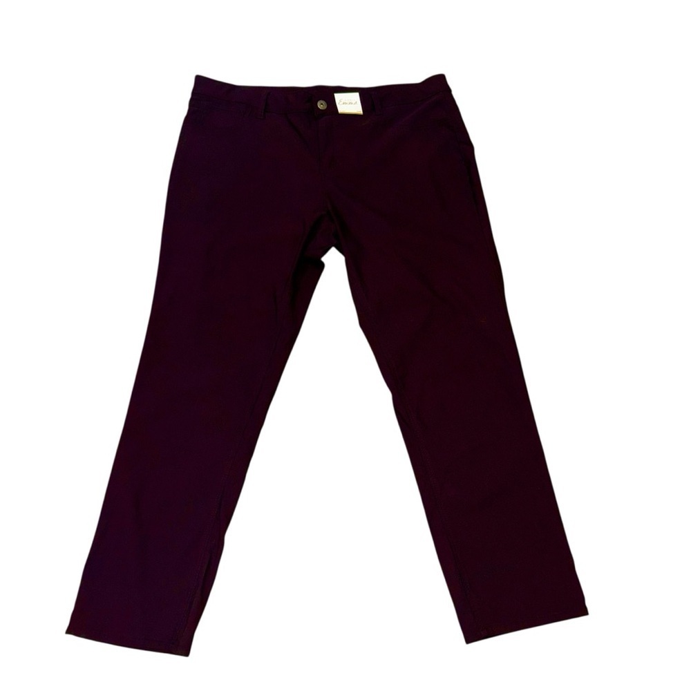 Simply Emma Women's Size 24W Skinny Pants Dark Brown Stretchy NWT Rayon Blend